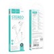 Hoco M93 Wired Stereo Earphones with Remote and Mic USB Type-C - Baltas - Universālas USB-C stereo austiņas ar mikrofonu un pulti