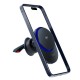 3MK Hardy AeroCharger Qi2 15W Wireles Charger with MagSafe Air Vent Car Holder - Melns - Stiprinājums turētājs uz ventilācija režģa ar iebūvētu bezvadu lādētāju