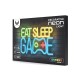 Forever Neolia Decorative Neon Plexi LED Light 24 x 36 x 2 cm (USB Plug) - Eat Sleep Game - Dekoratīva neona LED lampa