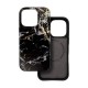 Forcell F-Protect Mirage Back Case with MagSafe priekš Apple iPhone 15 Pro - Black Marble - triecienizturīgs silikona-plastikāta aizmugures apvalks / bampers-vāciņš