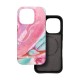 Forcell F-Protect Mirage Back Case with MagSafe priekš Apple iPhone 15 Pro - Pink Marble - triecienizturīgs silikona-plastikāta aizmugures apvalks / bampers-vāciņš