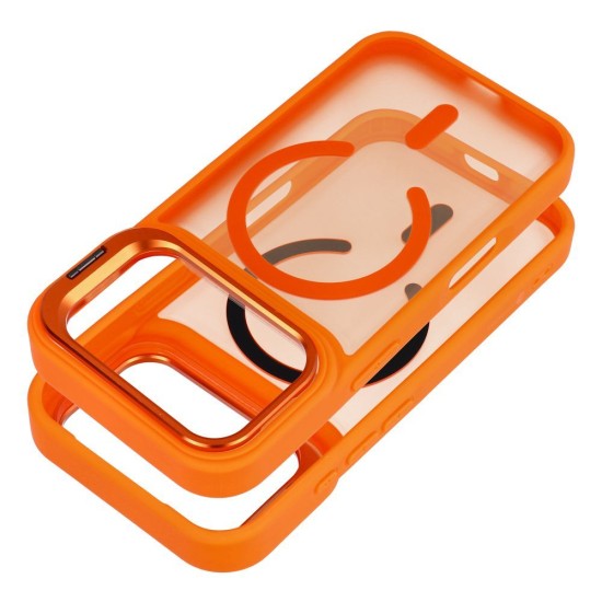 Forcell F-Protect Shadow Stand Premium Back Case with MagSafe priekš Apple iPhone 17 Pro Max - Oranžs - silikona-plastikāta aizmugures apvalks / bampers-vāciņš