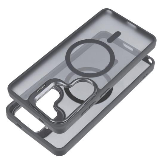 Forcell F-Protect Shadow Stand Premium Back Case with MagSafe priekš Samsung Galaxy A57 5G A576 - Pelēks - silikona-plastikāta aizmugures apvalks / bampers-vāciņš