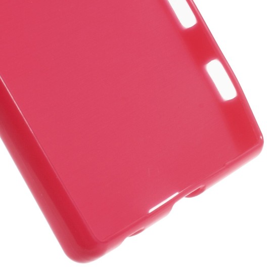 Telone Candy Super Plāns 0.3mm ar spīdumiem Huawei P8 - Rozā - silikona apvalks (bampers, vāciņš, slim TPU silicone case cover, bumper)