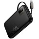 Hoco 10000mAh QC 3.0 / PD 20W Power Bank with USB-C cable and LED display - Melns - Ārējas uzlādes batereja lādētājs-akumulators (Power Bank)