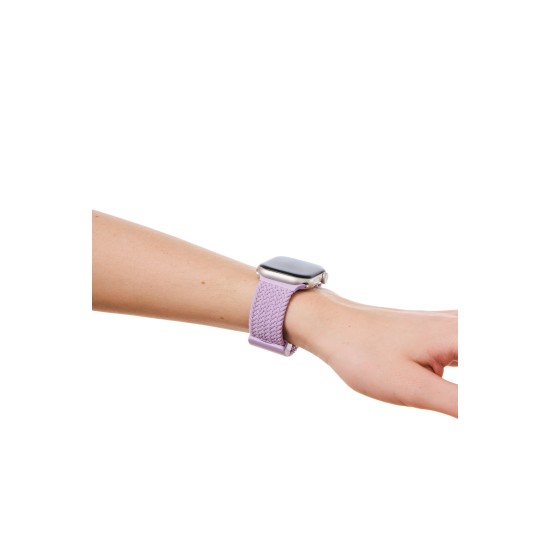 iDeal of Sweden Soft Braid Watch Band priekš Apple Watch 38 / 40 / 41 mm / Series 10 / 11 (42mm) - Lavender Milk - auduma siksniņa (josta) priekš pulksteņiem