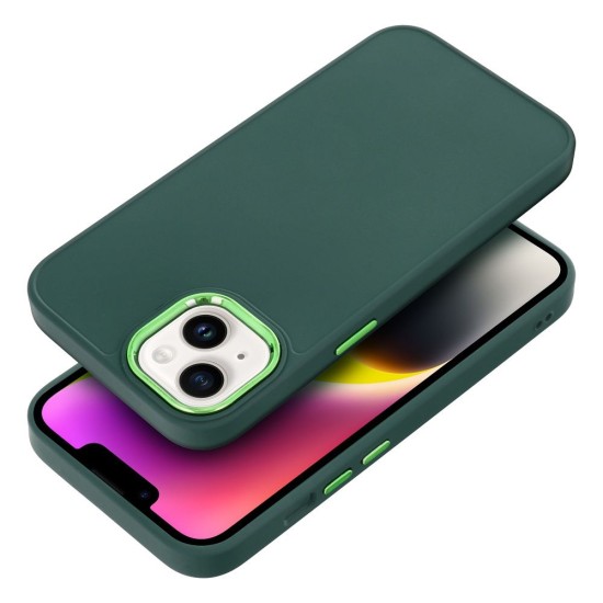 Frame Back Case priekš Xiaomi Redmi Note 14 4G (164,84mm) - Zaļš - silikona aizmugures apvalks / bampers-vāciņš