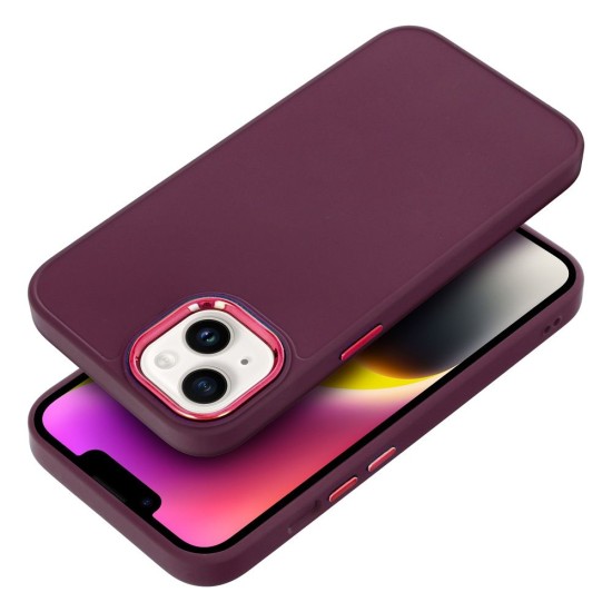 Frame Back Case priekš Xiaomi Redmi Note 14 4G (164,84mm) - Violets - silikona aizmugures apvalks / bampers-vāciņš