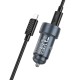 HOCO (Z57A) Car Charger USB / Type-C QC 3.0 / PD 30W with Type-C to Lighning cable - Melns - USB un Type-C Auto lādētājs telefoniem ar Ligtning vadu