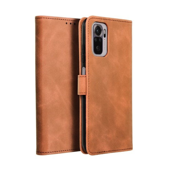 Forcell Tender Book Case priekš Xiaomi Redmi Note 13 Pro 5G - Brūns - sāniski atverams maciņš ar stendu / grāmatveida maks