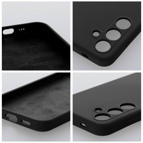 OEM Silicone Back Case (Microfiber Soft Touch) priekš Samsung Galaxy A27 5G A276 - Melns - matēts silikona aizmugures apvalks