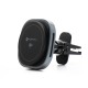 Forcell F-Grip 15W Wireles QI2 Charger Air Vent Car Holder with MagSafe - Melns - Auto turētājs ventilācijas režģa ar iebūvētu bezvadu lādētāju