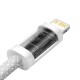 Baseus 2M Dynamic PD 20W Type-C to Ligtning cable - Balts - Apple iPhone / iPad lādēšanas un datu kabelis / vads