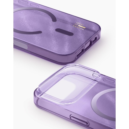 iDeal of Sweden Glitter Glow Back Case with MagSafe priekš Apple iPhone 17 Pro - Amethyst Mist - silikona-plastikāta aizmugures apvalks / bampers-vāciņš