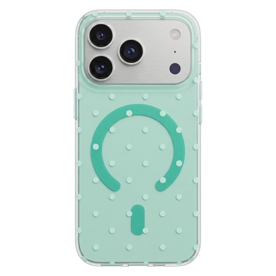 Bubble Dots MagSafe Back Case priekš Apple iPhone 16 - Zaļš - silikona-plastikāta aizmugures apvalks / bampers-vāciņš