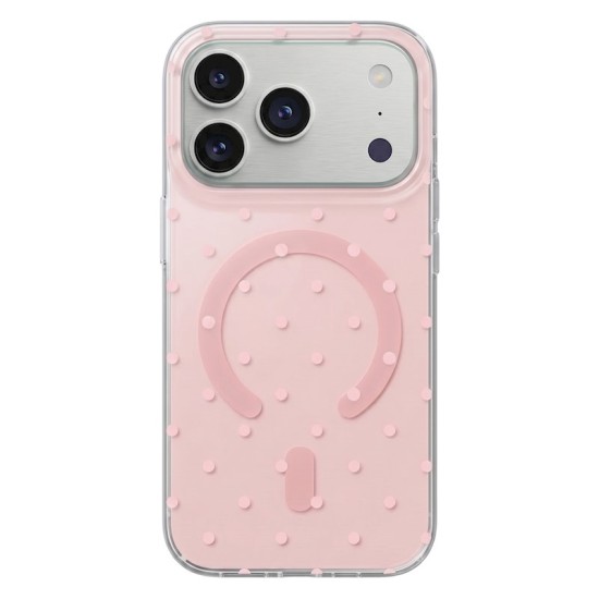 Bubble Dots MagSafe Back Case priekš Apple iPhone 16 Pro - Rozā - silikona-plastikāta aizmugures apvalks / bampers-vāciņš