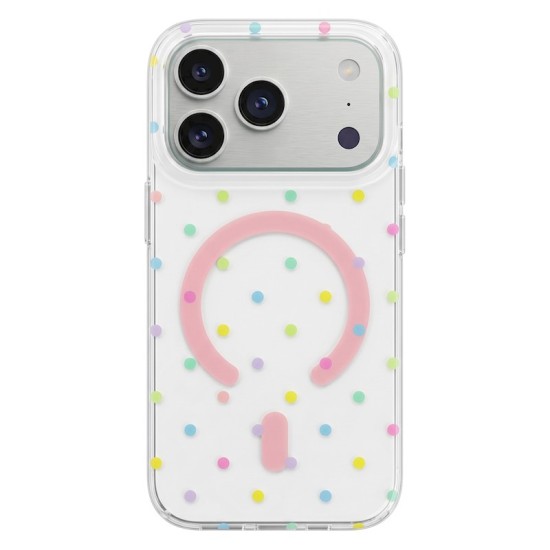 Bubble Dots MagSafe Back Case priekš Apple iPhone 17 Pro - Balts - silikona-plastikāta aizmugures apvalks / bampers-vāciņš