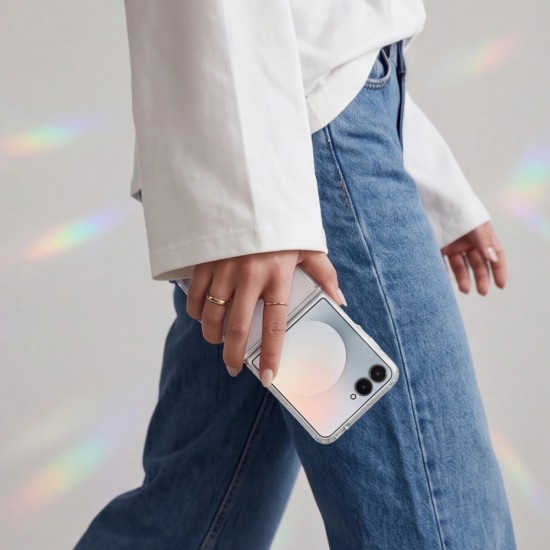 Tech-Protect FlexAir Hybrid Back Case priekš Samsung Galaxy Flip8 5G - Caurspīdīgs - triecienizturīgs silikona aizmugures apvalks / bampers-vāciņš