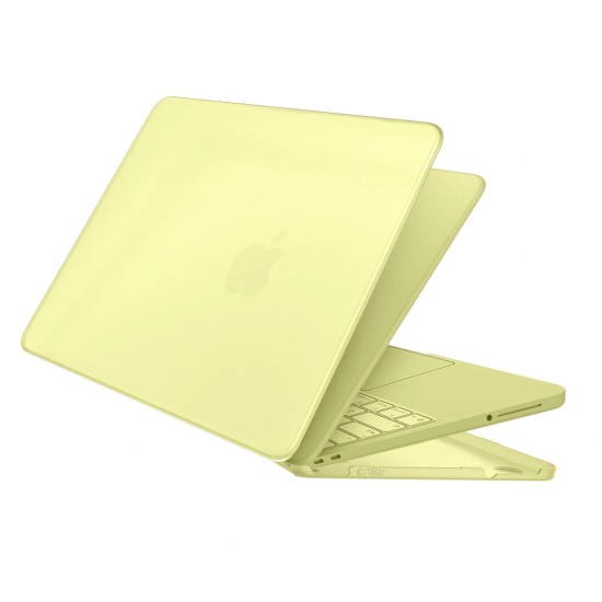 Tech-Protect Softshell Protective Case priekš Apple MacBook Neo 13-inch (2026) A3404 - Matēts Citrons - silikona no abām pusēm apvalks / maciņš