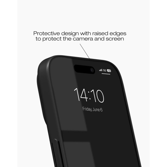 iDeal of Sweden Slim (1mm) Back Case with MagSafe priekš Apple iPhone 17 - Matte Black - polikarbonāta aizmugures apvalks / bampers-vāciņš
