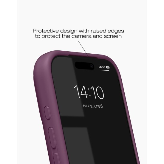 iDeal of Sweden Soft Swirl Silicone MagSafe Back Case priekš Apple iPhone 17 Pro Max / 18 Pro Max - Velvet Plum - silikona aizmugures apvalks / bampers-vāciņš
