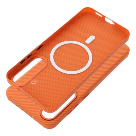 Kevlar MagSafe Back Case для Samsung Galaxy S26 FE 5G S741 - Оранжевый - пластиковая накладка / бампер-крышка