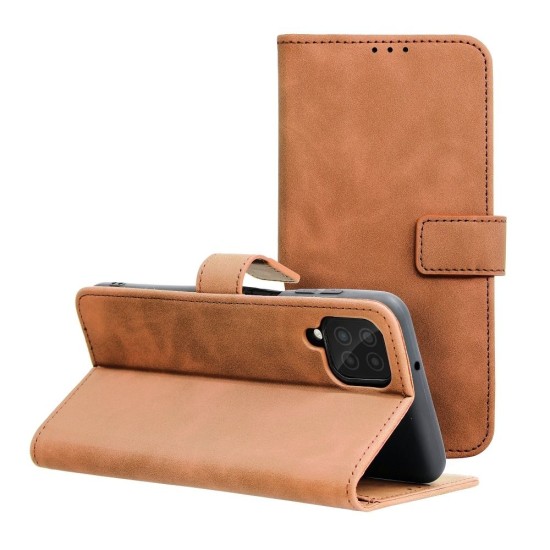 Forcell Tender Book Case priekš Samsung Galaxy A26 5G A266 - Brūns - sāniski atverams maciņš ar stendu / grāmatveida maks