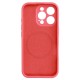 OEM Silicone Back Case with MagSafe (Microfiber Soft Touch) для Apple iPhone 16e / 17e - Розовый - матовая силиконовая накладка / бампер