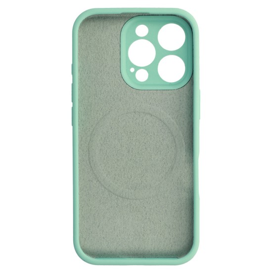OEM Silicone Back Case with MagSafe (Microfiber Soft Touch) для Apple iPhone 16e / 17e - Бирюзовый - матовая силиконовая накладка / бампер