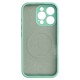 OEM Silicone Back Case with MagSafe (Microfiber Soft Touch) для Apple iPhone 16e / 17e - Бирюзовый - матовая силиконовая накладка / бампер