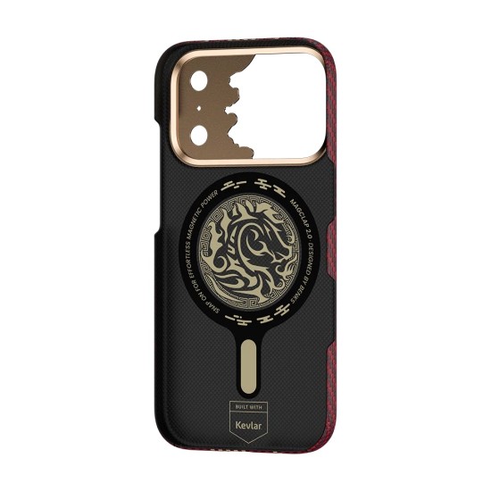 Benks Knight ArmorAir Kevlar Case with MagSafe (Camera Frame) priekš Apple iPhone 17 Pro Max / 18 Pro Max - Sarkans - aramīda aizmugures apvalks / bampers-vāciņš
