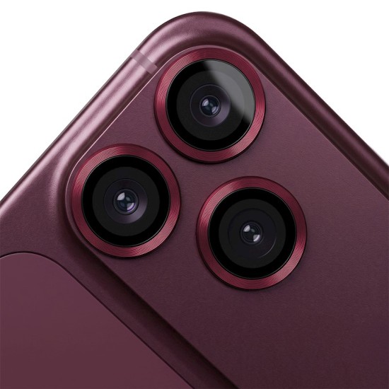 Set of Camera Lens protector priekš Apple iPhone 18 Pro Max - Bordo - Aizmugurējās kameras aizsargstikls
