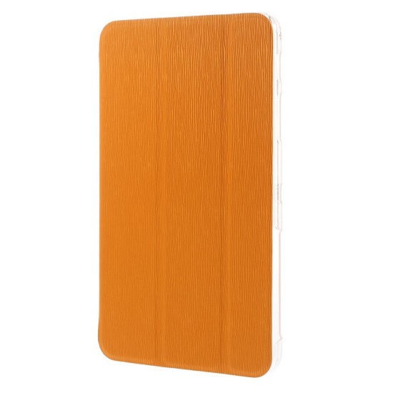 Orange for Samsung Galaxy Tab 4 7.0-inch T230 / T235 Toothpick Grain Leather Tri-fold Stand Case - sāniski atverams maciņš ar stendu (ādas maks, grāmatiņa, leather book wallet case cover stand)