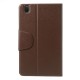 Coffee Linen Leather Stand Case for Samsung Galaxy Tab Pro 8.4 T320 / T325 w/ Card Slots - sāniski atverams maciņš ar stendu (ādas maks, grāmatiņa, leather book wallet case cover stand)