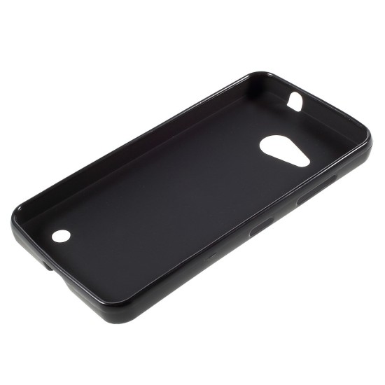 Double-sided Matte TPU Case for Microsoft Lumia 550 - Black - silikona aizmugures apvalks (bampers, vāciņš, slim TPU silicone case cover, bumper)