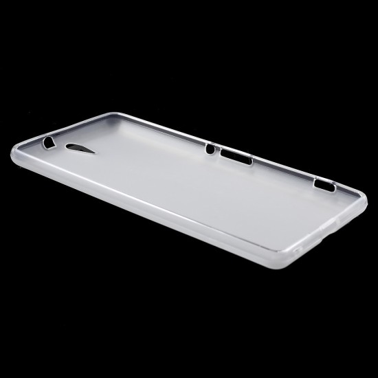 Frosted Gel TPU Case for Sony Xperia C5 Ultra E5553 / E5563 / E5533 Dual - Transparent - silikona aizmugures apvalks (bampers, vāciņš, slim TPU silicone case cover, bumper)