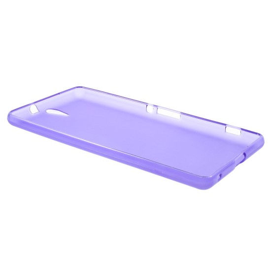 Frosted Gel TPU Case for Sony Xperia C5 Ultra E5553 / E5563 / E5533 Dual - Purple - silikona aizmugures apvalks (bampers, vāciņš, slim TPU silicone case cover, bumper)