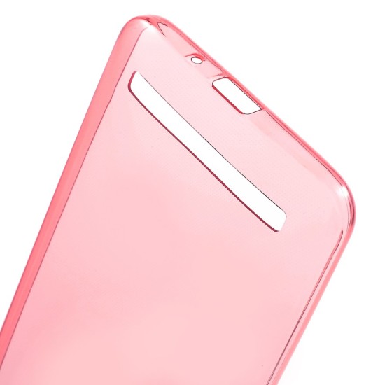 Ultra Slim TPU Case for Asus Zenfone Selfie ZD551KL - Red - silikona aizmugures apvalks (bampers, vāciņš, slim TPU silicone case cover, bumper)