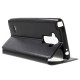 RoarKorea Noble View priekš LG G4 Stylus H635 Wake/Sleep - Melns - sāniski atverams maciņš ar stendu un lodziņu (ādas maks, grāmatiņa, leather book wallet case cover stand)