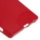 Telone Candy Super Plāns 0.3mm ar spīdumiem Microsoft Lumia 640 - Sarkans - silikona apvalks (bampers, vāciņš, slim TPU silicone case cover, bumper)