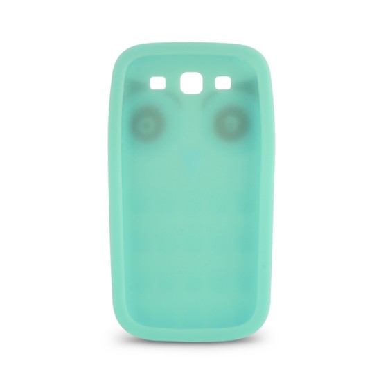 Silicon 3D Case Owl priekš LG K8 K350 - Tirkīzs - silikona aizmugures apvalks (bampers, vāciņš, TPU silicone back case cover, bumper)