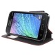 RoarKorea Fancy Diary View Samsung Galaxy J1 Ace J110 - Sarkans - sāniski atverams maciņš ar stendu un lodziņu (ādas maks, grāmatiņa, leather book wallet case cover stand)