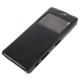 RoarKorea Noble View Sony Xperia X F5121 / F5122 - Melns - sāniski atverams maciņš ar stendu un lodziņu (ādas maks, grāmatiņa, leather book wallet case cover stand)