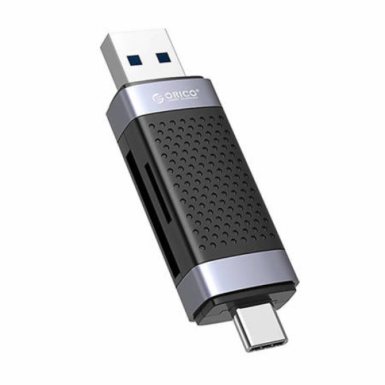 Orico SD / TC Card Reader with USB un Type-C - Melns - atmiņas karšu lasītājs ar USB un Type-C  izeju