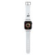 Karl Lagerfeld 3D Rubber Karl Head Series Watch Band KLAWMSLKNH priekš Apple Watch 38 / 40 / 41 mm - Balts - silikona siksniņa viedpulksteņiem