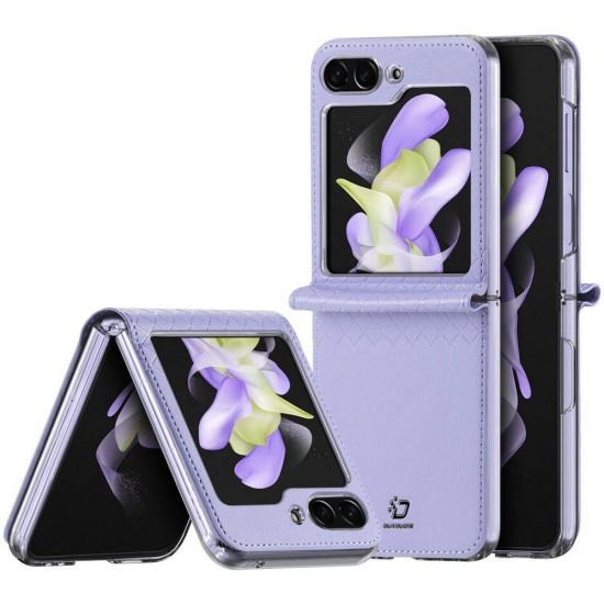 Dux Ducis Bril Case priekš Samsung Galaxy Flip5 5G - Violets - mākslīgās ādas aizmugures apvalks / vāciņš