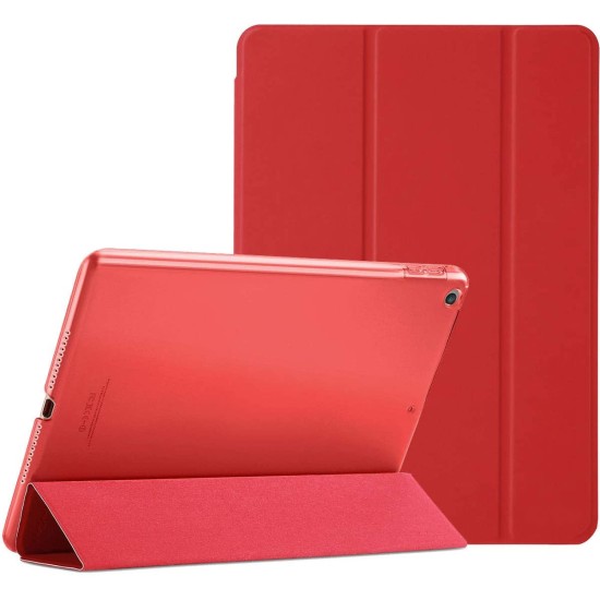 Smart Soft Book Case priekš Samsung Galaxy Tab A9 Plus X210 / X215 / X216 - Sarkans - sāniski atverams maciņš ar stendu