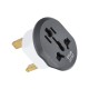 BlueStar EU to UK Travel Plug Adapter Converter - Balts - tīkla adapteris