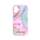 iDeal of Sweden Fashion MagSafe Back Case для Apple iPhone 16 - Pastel Marble - пластиковый чехол-накладка с встроенной металической пластиной / бампер-крышка