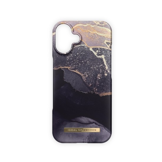 iDeal of Sweden Fashion Back Case для Apple iPhone 16 Plus - Golden Twilight Marble - пластиковый чехол-накладка с встроенной металической пластиной / бампер-крышка